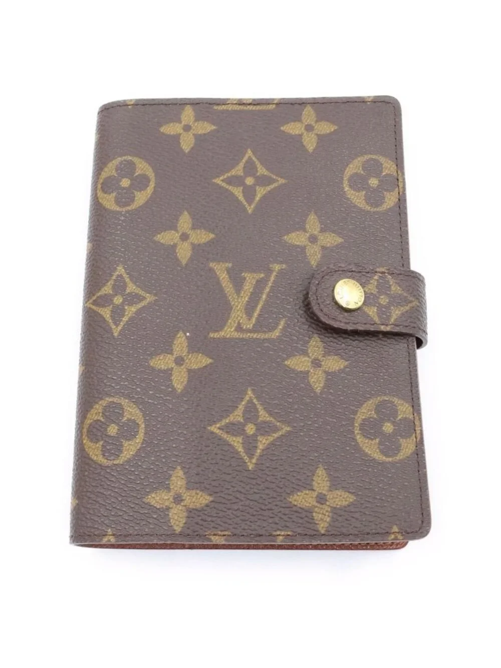Louis Vuitton Monogram Agenda PM Leather Planner Cover M6 Brown